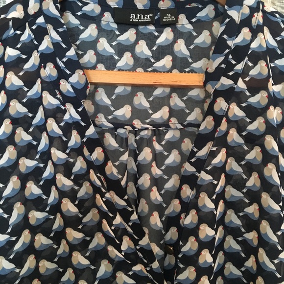 Ana sheer bird pattern shirt - Picture 2 of 3